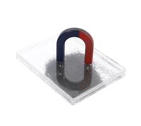 SAFIGLE Magnetic Iron Powder Box Teaching Instrument for Physics Experiments Accurate Magnetic Field Line Simulation Clean Powder Container for Electromagnetism Demonstrations in Classroom