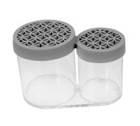 SAFIGLE Makeup Brush Organizer for Vanity Capacity Storage Tube with Integrated Drying Rack Stylish Grey Design for Efficient Brush Drying and Easy Access