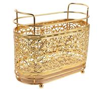 SAFIGLE Makeup Maintenance Metal Holder Elegant Golden Vanity Brush for Easy with Versatility Desk Multi-scene Salon Workstations and Office Desk Organizers