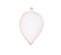 SAFIGLE Manicure Nail Palette White Leaf Shaped Resin Nail Mixing Plate Gold Edge and Color Mixing in Beauty Salon Use