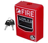 SAFIGLE Manual Reset Fire Emergency Call Button with Keys Easy to Use Safety Alarm Switch for Quick Response Emergency Stop Button for Home and Business Fire Safety Compatible