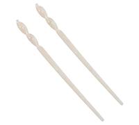 SAFIGLE Marble Acetic Acid Plate Hair Sticks Set of 2, Vintage Updo Hairpins for Women Daily Retro Hairstyling Accessories in Mermaid White
