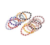 SAFIGLE Matching Chain Bracelet Natural Crystal Color 10pcs for Daily Wear | Graceful Elegant Style, Skin-friendly Comfort, Easy to Match Outfits, Party Wear and Gift Shoppers for Her Color
