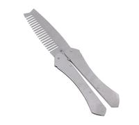SAFIGLE Men Stainless Steel Folding Comb Static Beard Tool for Grooming Portable Broken Resistant Comb for Home and Barber Salon Beard Brush