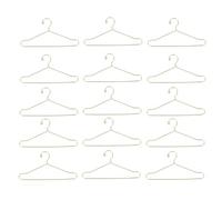SAFIGLE Mini Doll Hanger:50 Pack Golden Metal Clothes Hangers for Dolls Simple and Sturdy Design Ideal for Organizing Clothes