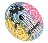 SAFIGLE Mini Kalimba Piano 7 Keys Thumb Piano Colorful Coconut Shell Portable Finger Musical Instrument for Adults and Beginners Random Pattern