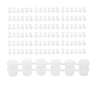 SAFIGLE Mini Paint Cups with Lids, 3ml 0.1oz Pe Plastic 6-linked Empty Paint Storage Containers, Stable Design for Efficient Storage in Art Teaching Environments and Painting