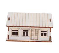 SAFIGLE Miniature Log Cabin Kit Unfinished Wooden House Model for DIY Crafting Small Wood Cabin Holiday Centerpiece Decoration for Indoor Outdoor Christmas Displays and Train Layouts