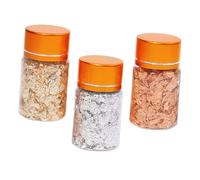 SAFIGLE Nail Art Broken Foil Gold Silver Copper Foil Leaf Flakes Metallic Flakes for Manicure Supplies DIY Nail Art Kit