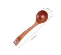 SAFIGLE Natural Grain Wooden Soup Ladle Long Handle Nonstick Cooking Spoon for Soups Stews Porridge Ergonomic Non-Slip Grip Kitchen Utensil for Serving Sauces and Hot Pot