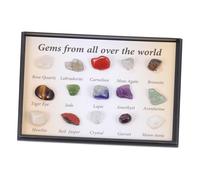 SAFIGLE Natural Stone Specimen for Geology Teaching Mini Crystal and Agate Collection for Science Learning Educational Mineral Samples for Research and DIY Jewelry Crafting