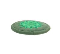 SAFIGLE Nepalese Handmade Embroidered Sound Bowl Cushion Pad 16cm Medium Green Buddhist Singing Bowl Mat for Meditation Yoga Studio Decor