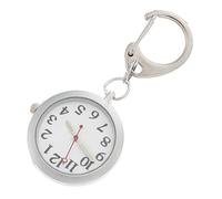 SAFIGLE Night Glow Pocket Watch with Luminous Hands Lightweight Stainless Steel Clip-on Watch for Nurses Suitable for Work the Hospital and Daily Work Silver Finish