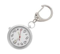 SAFIGLE Night Glowing Clip Watch Silver Stainless Steel with Luminous Hands Lightweight Button Battery for Nurses and Daughters Working in Hospital and Daily Work
