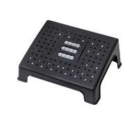 SAFIGLE Non-Slip Foot Stool Under Desk Adjustable Height Plastic Step Stool Leg Pressure Black for Office and Living Room Adults