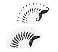 SAFIGLE Nose Hair Removal Waxing Kit 24Pcs Depilation Stickers for Men Beard and Mustache Protective Stickers Small Curl and Eight-Shaped Mustache Styles Daily Use Nose Hair Supplies