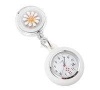 SAFIGLE Nurse Pocket Watch Clip-on Design Hanging Nurses Watch White Alloy Dial Precision Quartz Movement Super Glass for Nurse's Week
