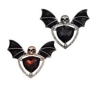 SAFIGLE Pack of 2 Bat Brooch Pin Punk Halloween Skull Bat Pin Unique Gothic Brooch Lapel Pin for Clothes Bags Backpack Women Hat Coat