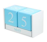 SAFIGLE Perpetual Wooden Desk Calendar with Numbered and Monthly Blocks, Reusable and Easily Adjustable Date Display for Home and Office Decor, Density Board Material, Aesthetic Cube