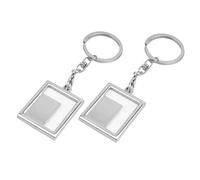 SAFIGLE Personalised Keyring Photo Frame Key Chain Couple Keychain Acrylic Metal Perfect Present for Friends