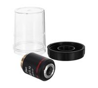 SAFIGLE Plan 4x/0.10 Microscope Objective Lens for Biological Microscopy, Copper Material with Stable Performance and Precise Contrast Enhancement, for Science Labs and Detailed