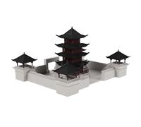 SAFIGLE Plastic Pavilion Model for Garden Accessories Miniature, Designed As Ancient Architectural Sculpture for Bonsai and Fish Tank Landscapes