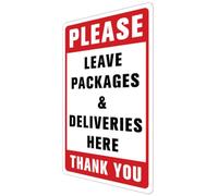 SAFIGLE Please Leave Deliveries and Packages Here Wall Sticker Pvc Adhesive Sign Practical Package Here Sticker for Home and Office Use