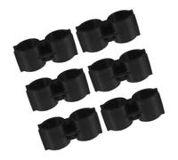 SAFIGLE Pole Clamps Broom Handle Connector Dustpan Pole Fixing Clip 6pcs Double Tube Design Lightweight Plastic for Outdoor and Indoor Cleaning