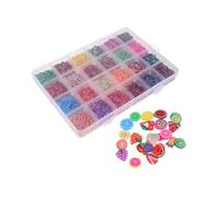 SAFIGLE Polymer Clay Nail Art Decoration Fruit Slices DIY Kit Nail Polymer Clay Fruit Decoration Making Charms for Manicure and Cellphone Making