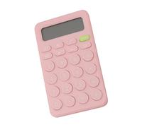 SAFIGLE Portable Basic Calculator for Students Pink Compact Lightweight School Calculator with Non-slip Base and Comfortable Round Buttons for Easy Arithmetic Operations