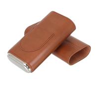 SAFIGLE Portable Pu Leather Cigar Case with Metal Ends Travel Humidor Box for Cigars Suitable for Smoking and Outdoor Use