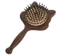 SAFIGLE Portable Sandalwood Comb for Detangling Hair Brush with Long Handle Static Scalp for All Hair Types and Textures Effortless Styling and Maintenance