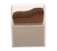 SAFIGLE Portable Wave Shaped Self Tanning Brush with Cover Versatile Applicator for Foundation Blush Tanning Easy Makeup Touch Ups the Go Compact Convenient Design