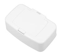 SAFIGLE Portable Wet Tissue Case with Lid Plastic Wipes Dispenser Box for Home and Lightweight and Simple Design Easy Pull Storage Holder for Bathroom Kitchen Living White