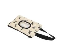 SAFIGLE Portable Wipes Dispenser Case with Stylish Bow Decoration Refillable Wet Tissue Holder for Strollers and Diaper Bags Compact Travel Wipes Storage Box Go Cleaning