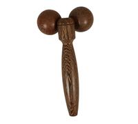 SAFIGLE Portable Wooden Face Massager Roller Ergonomic Dual Ball Design for Lifting Tightening Neck and Facial Massage Handheld Tool to Promote Circulation and Firm Skin Large