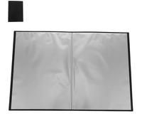 SAFIGLE Portfolio Binder with Clear Sleeves Black Hard Cover Document Organizer Folder for Music Files and Papers Water-Resistant PP Material Matte Finish Portable Office and School File