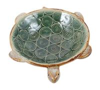 SAFIGLE Premium Dark Green Ceramic Jewelry Tray - 12-Piece Set for Rings, Earrings, and More - Elegant Organizer for Your Treasures