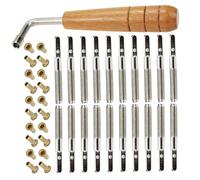 SAFIGLE Professional Lyre Harp String Pegs Set, Assorted Colour Wood and Metal Replacement Parts, Smooth No Burr, Easy to Use, for Lyre Harp Players and Instrument Maintenance