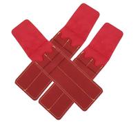 SAFIGLE Pu Leather Nurse Pen Pouch Set 3pcs Wine Red, Small Leak-Proof Pen Protector Bags for Doctors and Nurses, Vintage Matte Pocket Organizer for Office and Medical Use