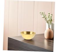 SAFIGLE Pure Brass Offering Bowl Traditional Round Sacrificial Dish for Buddhist Water Offering Temple Rituals Buddha Worship Multifunctional Chalice Cup
