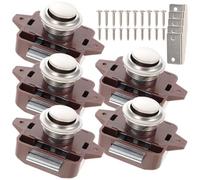 SAFIGLE Push Button Latch Lock 5Pcs Zinc Alloy Cabinet Latches Keyless Catch for Rv Cupboard Doors and Boat Cabinets