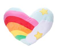SAFIGLE Rainbow Heart Shaped Pillow: 35x32x8cm Throw Pillow for Dining Room, Sofa Cushion, and Bedroom Decor | Perfect Valentine's Day present | Soft and Cuddly Car Pillow | Vibrant Rainbow Colors
