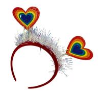 SAFIGLE Rainbow Pride Headband Adjustable Soft Fabric Hair Hoop for Women Lgbtq Festival Accessories Party Decoration
