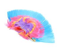 SAFIGLE Rainbow Punk Hair Wig for Halloween Masquerade and Carnival Parties Fun Soft Skin Friendly Costume Accessory for Group Costume Fun and Unforgettable Memories