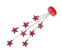 SAFIGLE Red Stainless Steel Five Pointed Star Memo Note Card Holder Creative Unique Design, Securely Holding Items, for Home and Birthdays Desk Accessories
