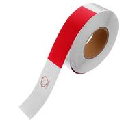 SAFIGLE Red White Reflective Tape Roll with Honeycomb Dot Pattern High-visibility Safety Tape for Cars Trucks Trailers Boats Strong Light Reflection Accident Prevention