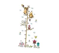 SAFIGLE Removable Animal Height Chart Wall Decal Zoo Patterns PVC Growth Measurement Sticker Nursery Wall Decoration