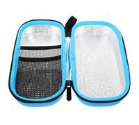 SAFIGLE Reusable Insulin Cooler Travel Case with Zipper Portable EVA Cold Storage Bag for Diabetic Medication and Injections Blue Insulin Ice Pack Holder for Trips and Business