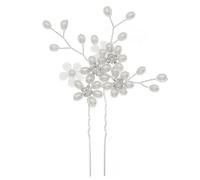 SAFIGLE Rhinestone Pearl Hairpin for Weddings Elegant U Shaped Hair Accessory for Brides Floral Design Wedding Headpiece to Enhance Your Look